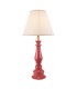 Myrtle Pink Clay Table Lamp with Vintage White Fabric Ivy Shade 25cm B22-1
