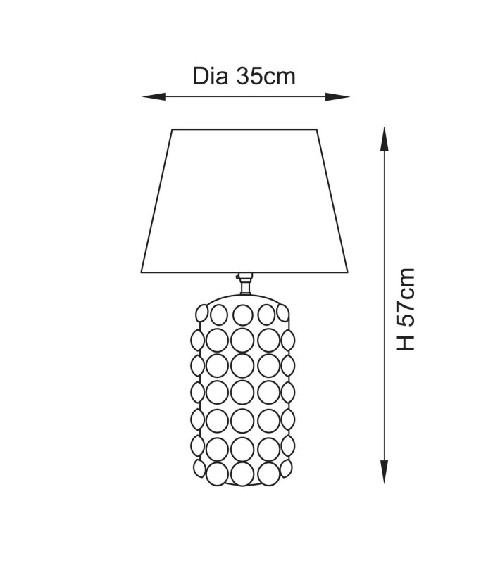 Bobble White Crackle Glaze Table Lamp with Coral Pink Fabric Ikat Shade 35cm B22-10