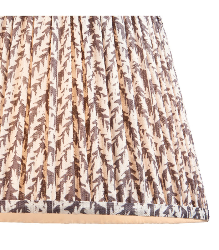 Borello Ivory Crackle Glaze Table Lamp with Pearl Grey Fabric Leaf Shade 35cm B22-8