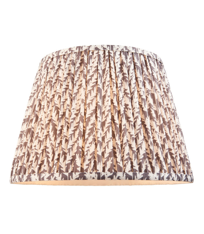 Borello Ivory Crackle Glaze Table Lamp with Pearl Grey Fabric Leaf Shade 35cm B22-9