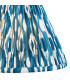 Layered Leaf Ivory Crackle Glaze Table Lamp with Marlin Blue Fabric Ikat Shade 30cm B22-8