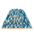 Layered Leaf Ivory Crackle Glaze Table Lamp with Marlin Blue Fabric Ikat Shade 30cm B22-9