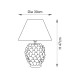 Layered Leaf Ivory Crackle Glaze Table Lamp with Marlin Blue Fabric Ikat Shade 30cm B22-10