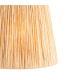 Layered Leaf Ivory Crackle Glaze Table Lamp with Natural Raffia Raffia Shade 30cm B22-8
