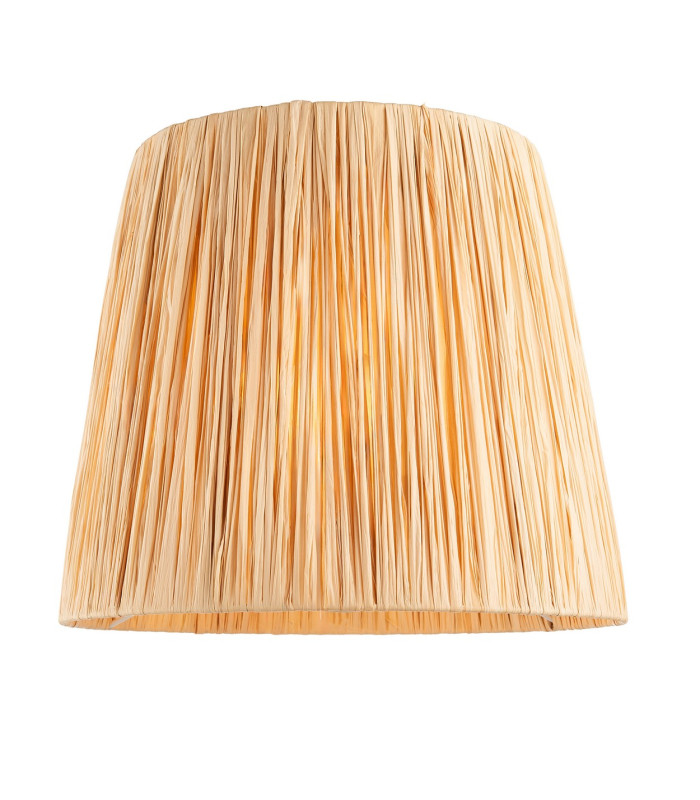 Layered Leaf Ivory Crackle Glaze Table Lamp with Natural Raffia Raffia Shade 30cm B22-9