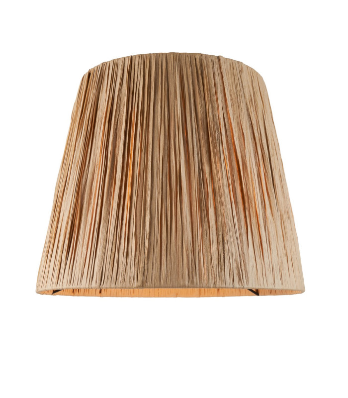 Layered Leaf Ivory Crackle Glaze Table Lamp with Natural Raffia Raffia Shade 32cm B22-9
