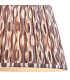 Layered Leaf Ivory Crackle Glaze Table Lamp with Pearl Grey Fabric Ikat Shade 35cm B22-8