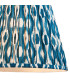 Layered Leaf Ivory Crackle Glaze Table Lamp with Marlin Blue Fabric Ikat Shade 35cm B22-8