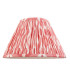 Monroe Gloss Green Glaze Table Lamp with Coral Pink Fabric Ikat Shade 30cm B22-9