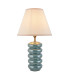 Squash Ocean Spray Glaze Table Lamp with Vintage White Fabric Ivy Shade 25cm B22-1