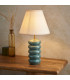 Squash Ocean Spray Glaze Table Lamp with Vintage White Fabric Ivy Shade 25cm B22-2