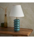 Squash Ocean Spray Glaze Table Lamp with Vintage White Fabric Ivy Shade 25cm B22-3