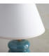 Squash Ocean Spray Glaze Table Lamp with Vintage White Fabric Ivy Shade 25cm B22-4