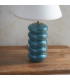 Squash Ocean Spray Glaze Table Lamp with Vintage White Fabric Ivy Shade 25cm B22-5