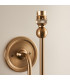 Santiago Brushed Aged Brass Plate Wall Light with Coral Pink Fabric Ripple Shade 20cm B22-6