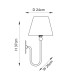 Santiago Brushed Aged Brass Plate Wall Light with Pearl Grey Fabric Ikat Shade 20cm B22-10