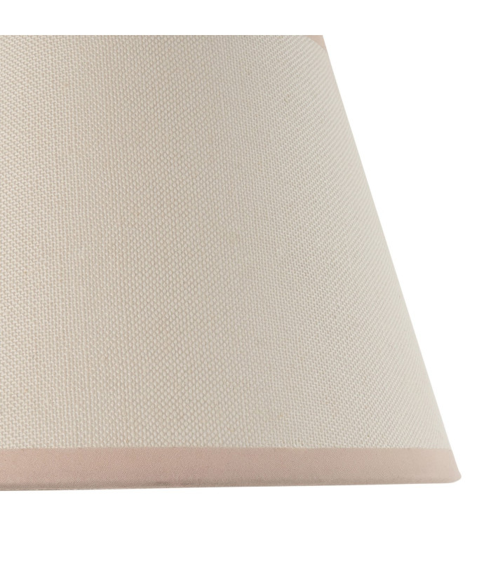 Santiago Brushed Aged Brass Plate Wall Light with Vintage White Fabric Ivy Shade 20cm B22-8