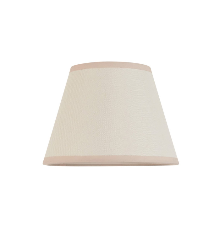 Santiago Brushed Aged Brass Plate Wall Light with Vintage White Fabric Ivy Shade 20cm B22-9