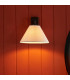 Knole Wall Lamp with Shade Matt Black & Natural Faux Linen E14-4