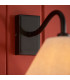 Knole Wall Lamp with Shade Matt Black & Natural Faux Linen E14-6