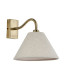 Knole Wall Lamp with Shade Antique Brass Plate & Natural Faux Linen E14-9