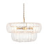 Montrose Pendant Ceiling Light Brushed Aged Brass Plate & Handmade Clear Textured Glass 6x E14-1