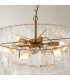 Montrose Pendant Ceiling Light Brushed Aged Brass Plate & Handmade Clear Textured Glass 6x E14-5