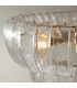 Montrose Pendant Ceiling Light Brushed Aged Brass Plate & Handmade Clear Textured Glass 6x E14-6