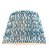 Eltham Brushed Aged Brass Plate Blue Flex Pendant Light with Marlin Blue Fabric Ripple Shade 40cm B22-8