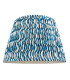 Eltham Brushed Aged Brass Plate Blue Flex Pendant Light with Marlin Blue Fabric Ripple Shade 40cm B22-9
