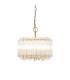 Valentina Pendant Ceiling Light Brushed Aged Brass Plate & Clear Glass 3x E14-1