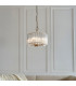 Valentina Pendant Ceiling Light Brushed Aged Brass Plate & Clear Glass 3x E14-2