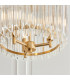 Valentina Pendant Ceiling Light Brushed Aged Brass Plate & Clear Glass 3x E14-5