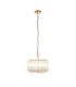 Valentina Pendant Ceiling Light Brushed Aged Brass Plate & Clear Glass 3x E14-8