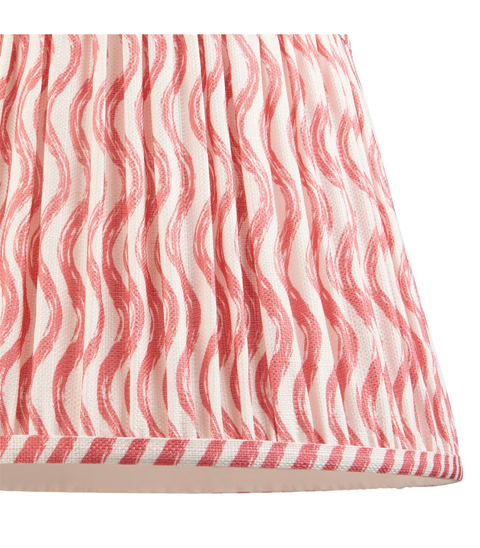 Carnaby Satin Pink Clay Paint Floor Lamp with Coral Pink Fabric Ripple Shade 35cm B22-8