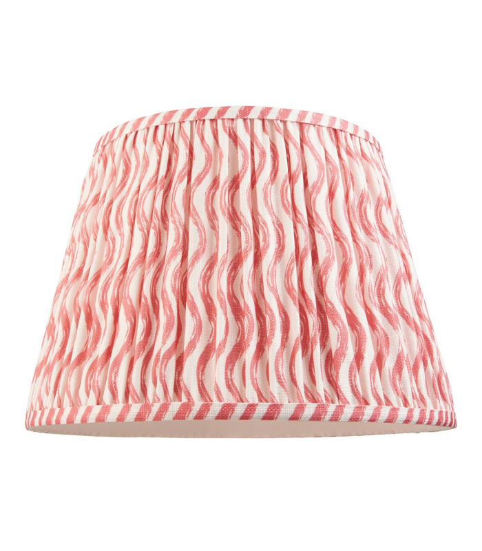 Carnaby Satin Pink Clay Paint Floor Lamp with Coral Pink Fabric Ripple Shade 35cm B22-9
