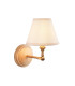 Wood Wing Ash Wood Wall Light with Vintage White Fabric Ivy Shade 16cm B22-1