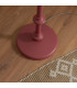Carnaby Satin Pink Clay Paint Floor Lamp with Neutral Print Fabric Ikat Shade 35cm B22-7