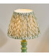 Bibury Satin Cotswold Green Paint Table Lamp with Herb Garden Green Fabric Leaf Shade 20cm B22-4