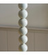 Higgledy Gloss Almond White Paint Floor Lamp with Coral Pink Fabric Ripple Shade 35cm E27-6