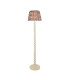 Higgledy Gloss Almond White Paint Floor Lamp with Pearl Grey Fabric Ikat Shade 35cm E27-1