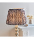 Higgledy Gloss Almond White Paint Floor Lamp with Pearl Grey Fabric Ikat Shade 35cm E27-4