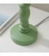 Bibury Satin Cotswold Green Paint Table Lamp with Coral Pink Fabric Ripple Shade 20cm B22-7