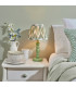 Bibury Satin Cotswold Green Paint Table Lamp with Cotswold Green Fabric Zigzag Shade 20cm B22-2