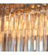 Conaston Bar Pendant Ceiling Light Brushed Aged Brass Plate & Clear Cut Glass 4x E14-6
