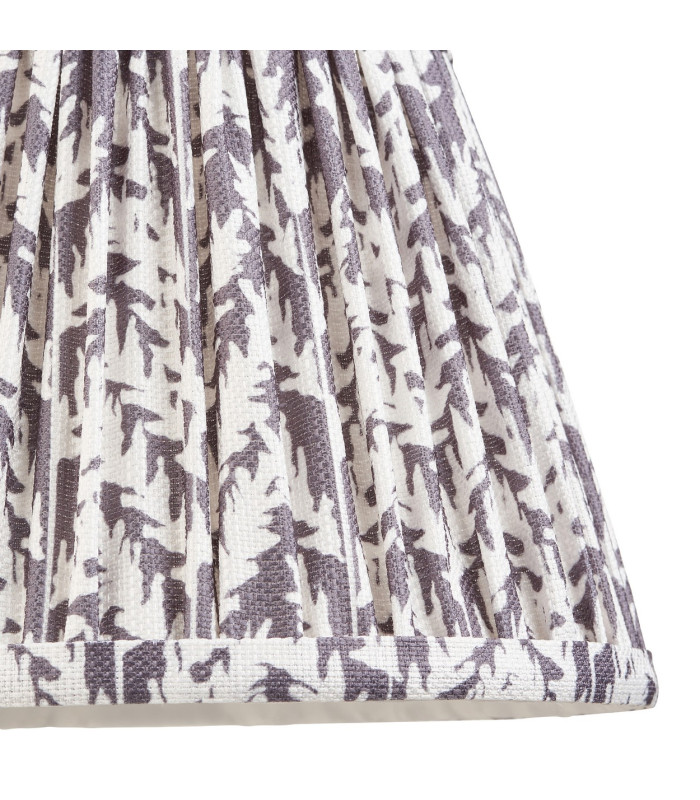 Obelisk T Bar Brushed Aged Brass Plate Wall Light with Pearl Grey Fabric Leaf Shade 20cm B22-7