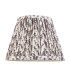 Obelisk T Bar Brushed Aged Brass Plate Wall Light with Pearl Grey Fabric Leaf Shade 20cm B22-8