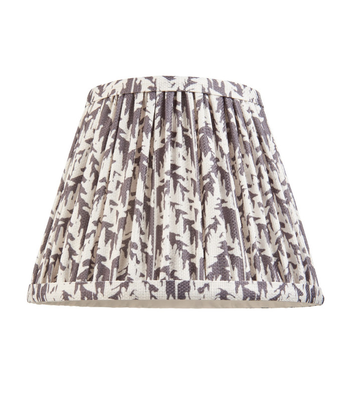 Obelisk T Bar Brushed Aged Brass Plate Wall Light with Pearl Grey Fabric Leaf Shade 20cm B22-8