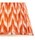 Higgledy Gloss Cotswold Green Paint Floor Lamp with Apricot Orange Fabric Zigzag Shade 35cm E27-8