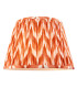 Higgledy Gloss Cotswold Green Paint Floor Lamp with Apricot Orange Fabric Zigzag Shade 35cm E27-9